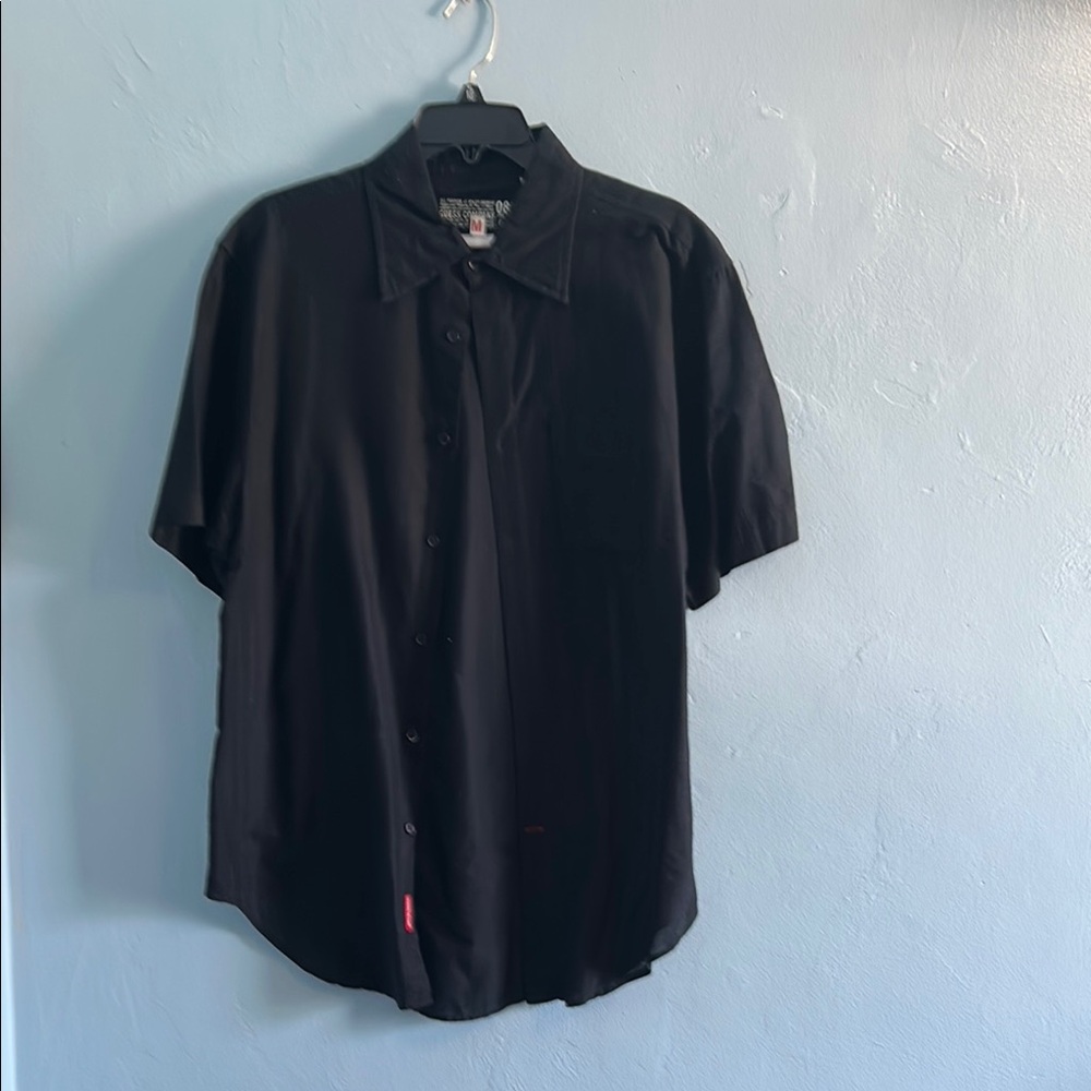 G by Guess Black Dress Shirt Short Sleeve
